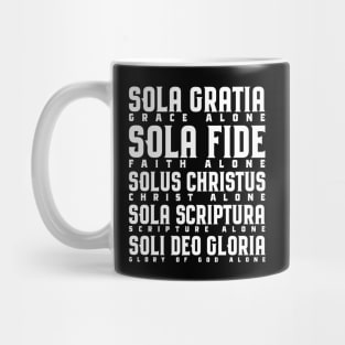 Five Solas of The Reformation - Reformed Christian Mug